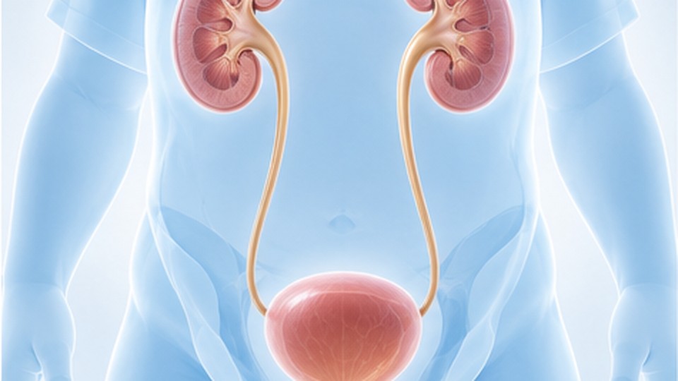 Ilustração do sistema urinário em contexto pediátrico